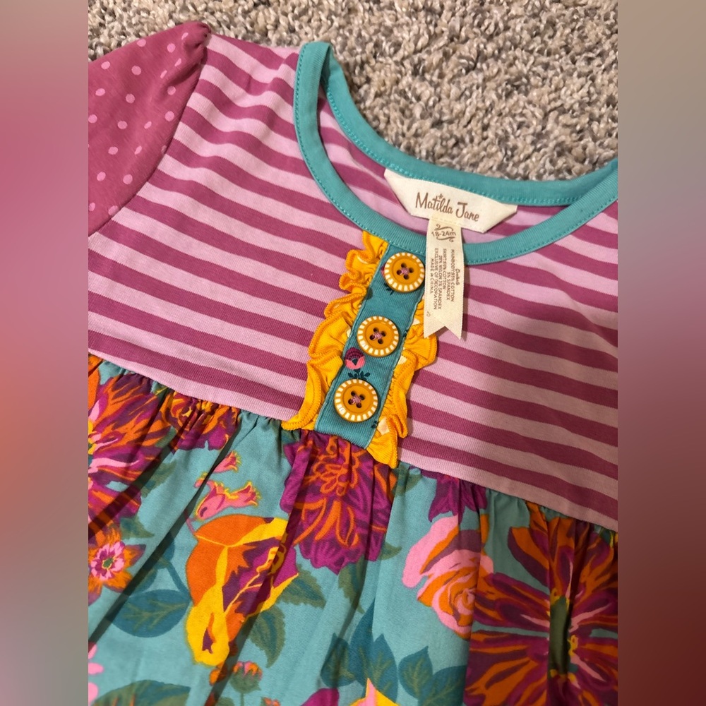 Matilda Jane Purple and Yellow Floral Dress - Picture 3 of 4